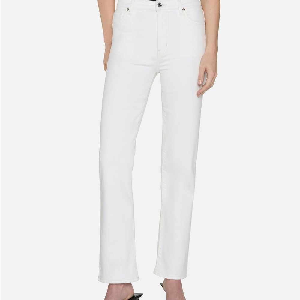 Frame Denim White Straight Leg Jeans
